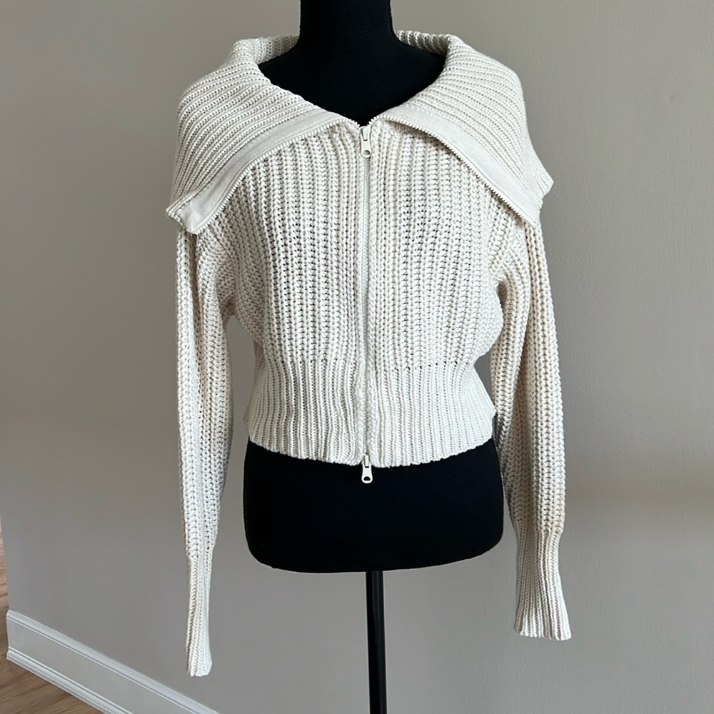 Aerie Wide Neck Zipper Sweater!